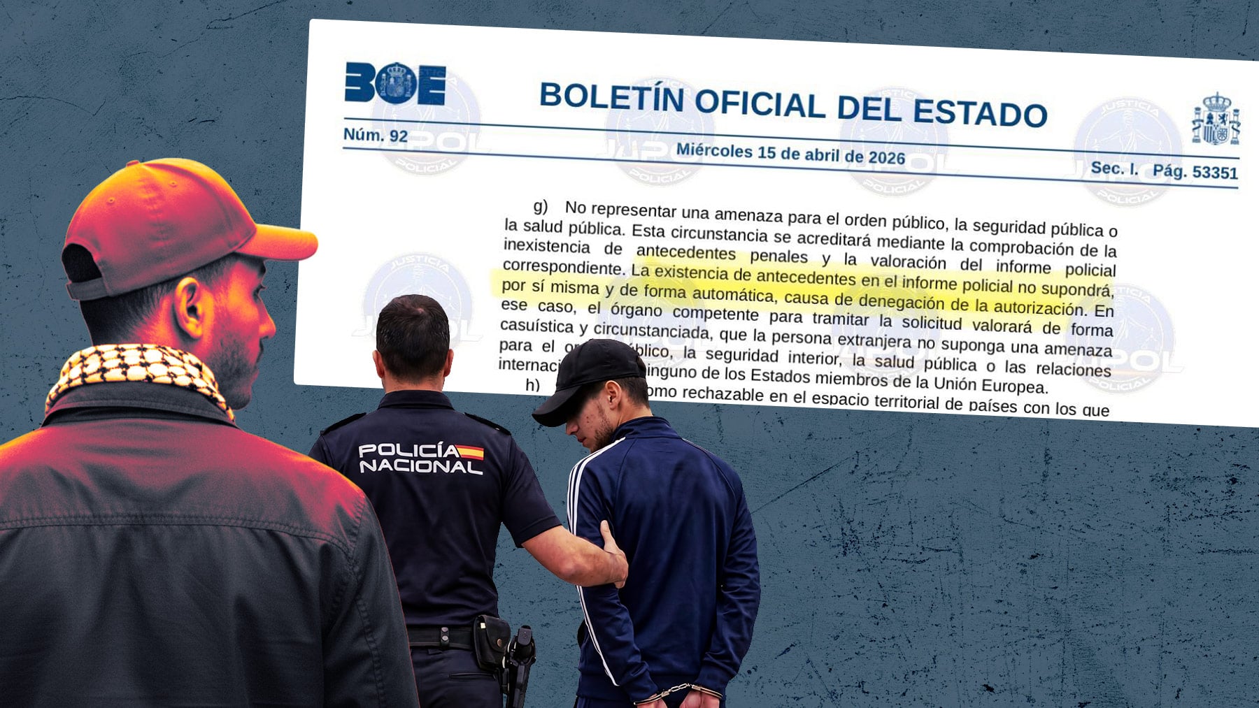 Los inmigrantes con antecedentes penales podrán ser regularizados incluso con el informe en contra de la Policía