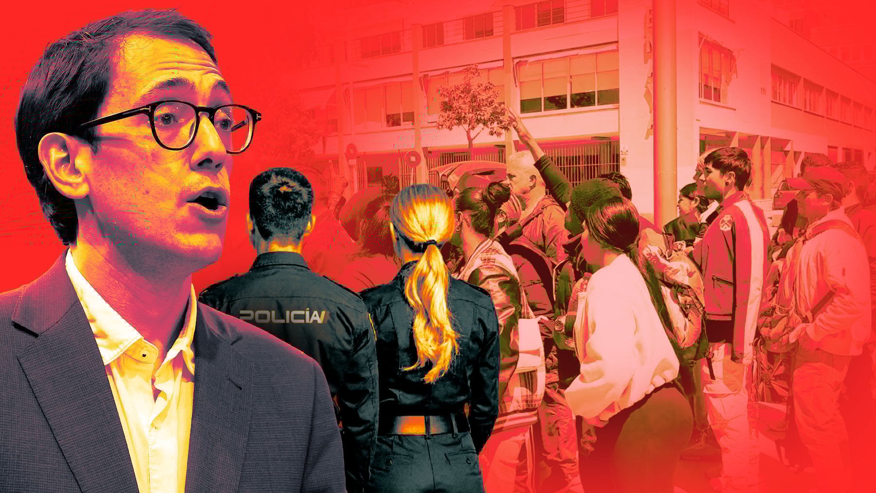 El socialista Negueruela exige «menos policía» en las colas de regularización a pesar del caos y las peleas