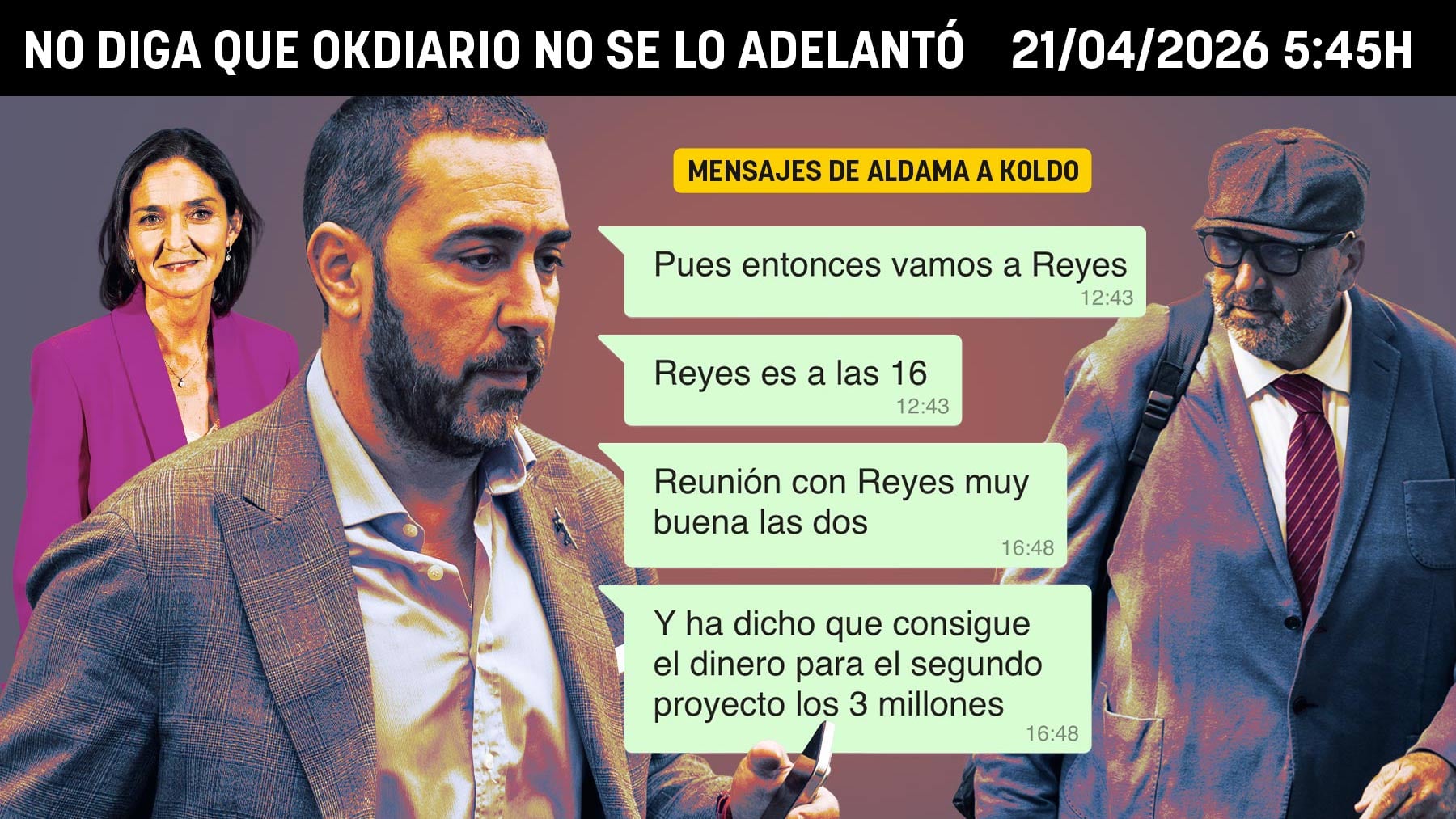 Nuevos whatsapps de la UCO desvelan una cita de la ex ministra Maroto con Aldama: Reunión con Reyes muy buena