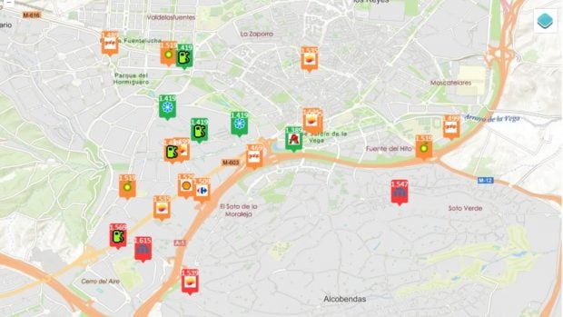 precio gasolina Madrid