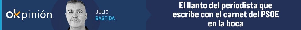 El llanto del periodista que escribe con el carnet del PSOE en la boca