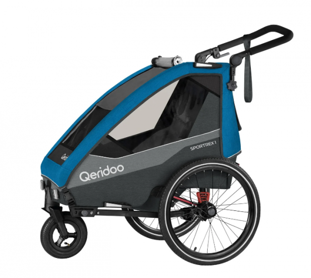 Remolque para bicicleta Qeridoo Sportrex 1 Ocean Blue