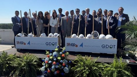 Imagen del Grupo ACS en la construcción de SR 400 Express Lanes