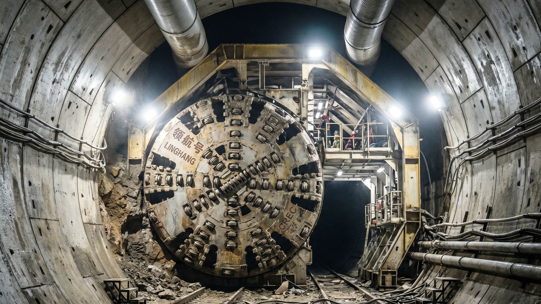 Ilustración ficticia de la tuneladora Linghang. Foto: ilustración propia.