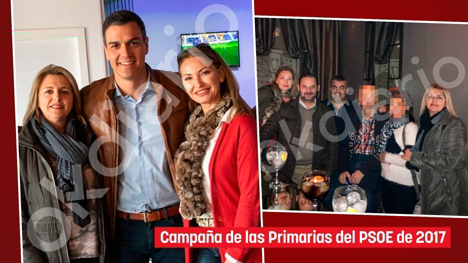 Las fotos del pucherazo de Sánchez: copas con Ábalos, Cerdán y sus mujeres en la campaña de las Primarias que amañaron