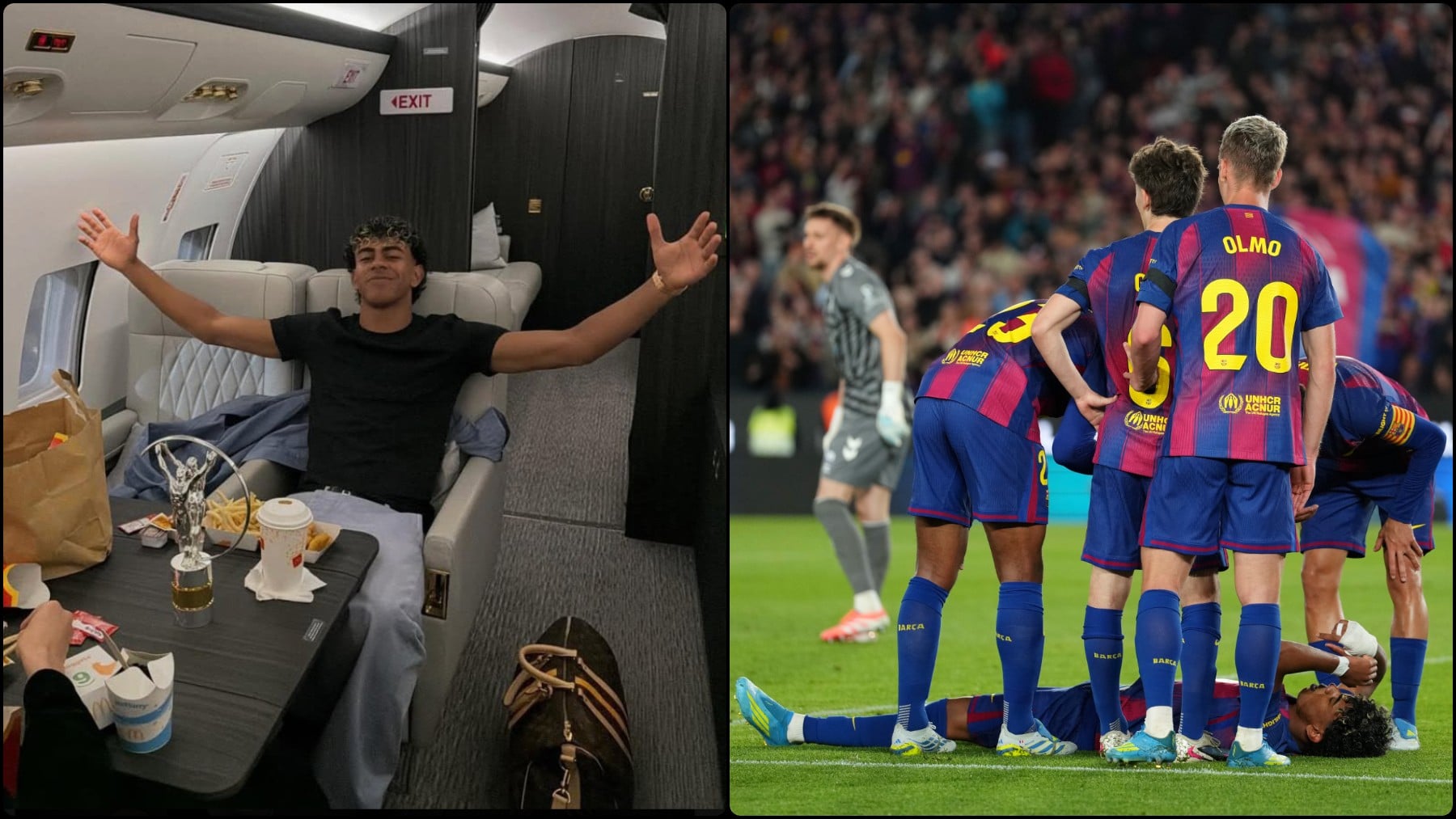 Las redes pasan factura a Lamine Yamal por cenar comida basura justo antes de lesionarse