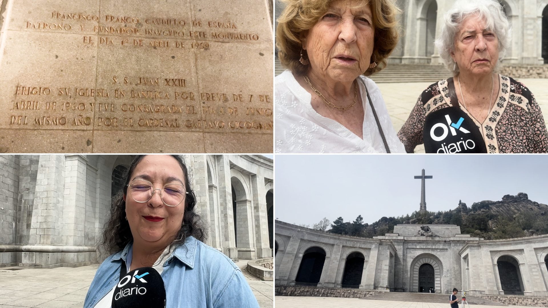 Sánchez incumple su Ley de Memoria: la placa con la leyenda Francisco Franco, Caudillo de España sigue en el Valle de los Caídos