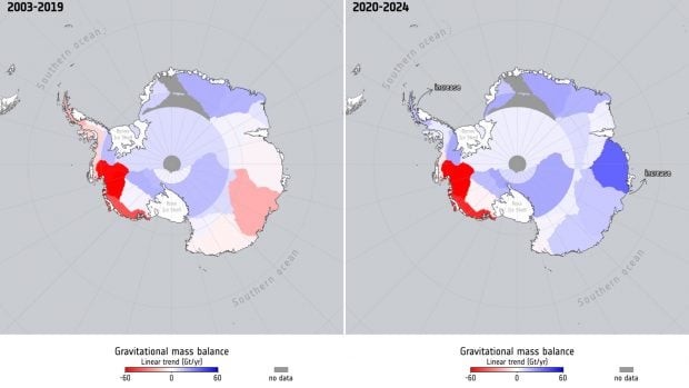 antártida hielo comparativa