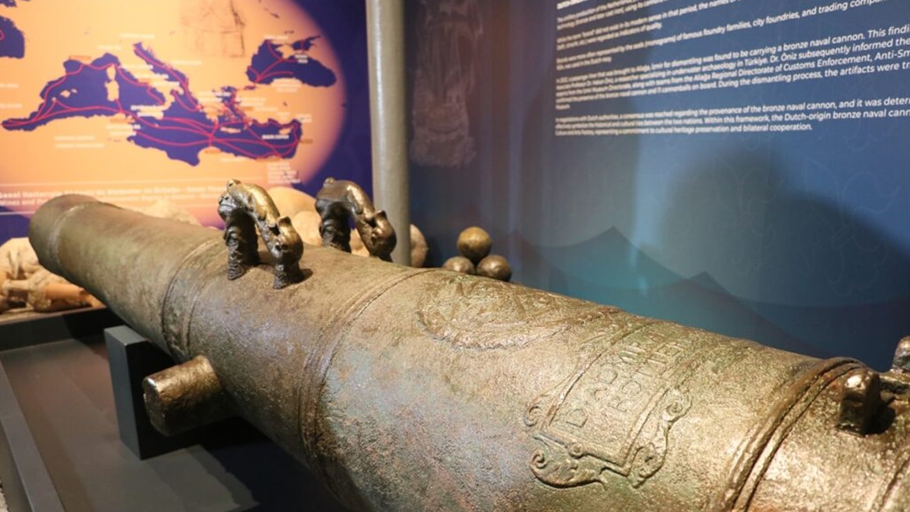 Descubrimiento asombroso en Turquía: desguazan un barco y encuentran un cañón holandés y 11 balas del siglo XVII