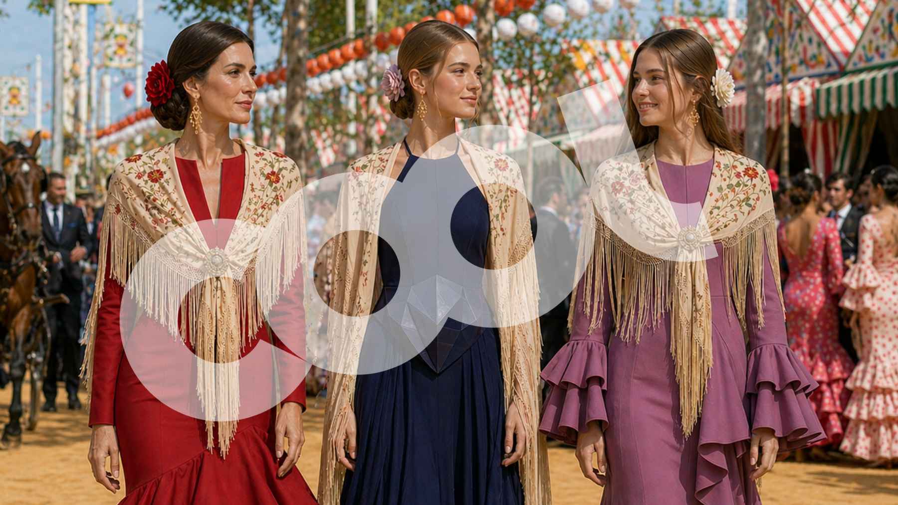 El diseñador Ángel Marco dibuja para COOL cómo vestirían de flamenca la Reina Letizia, la princesa Leonor y Sofía