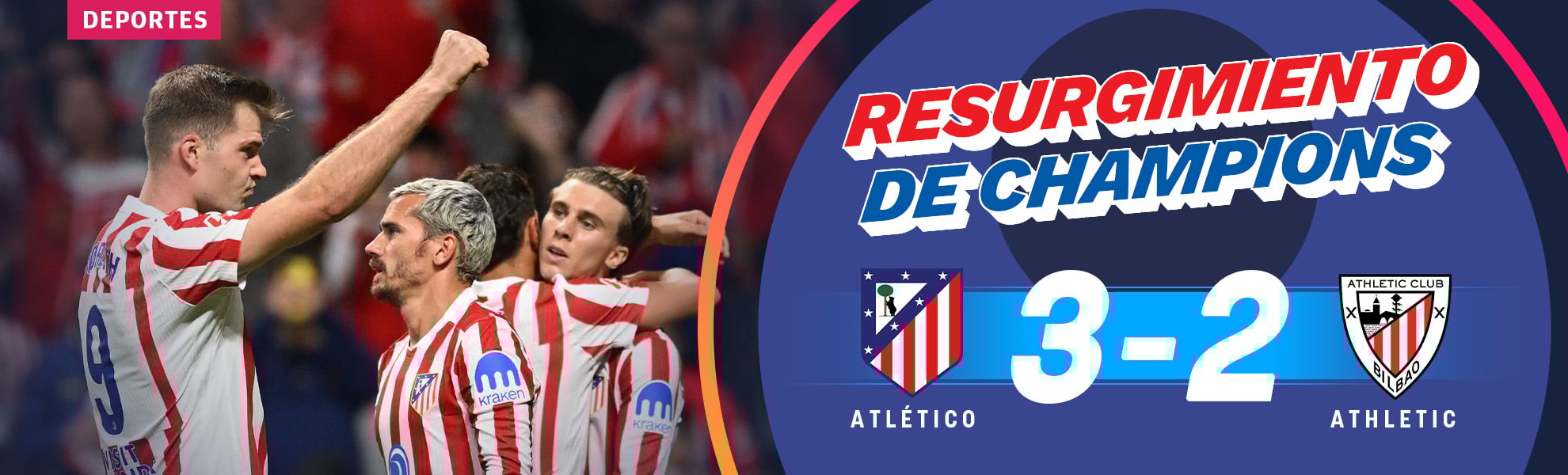 El Atlético resurge ante el Athletic y se rearma para la Champions