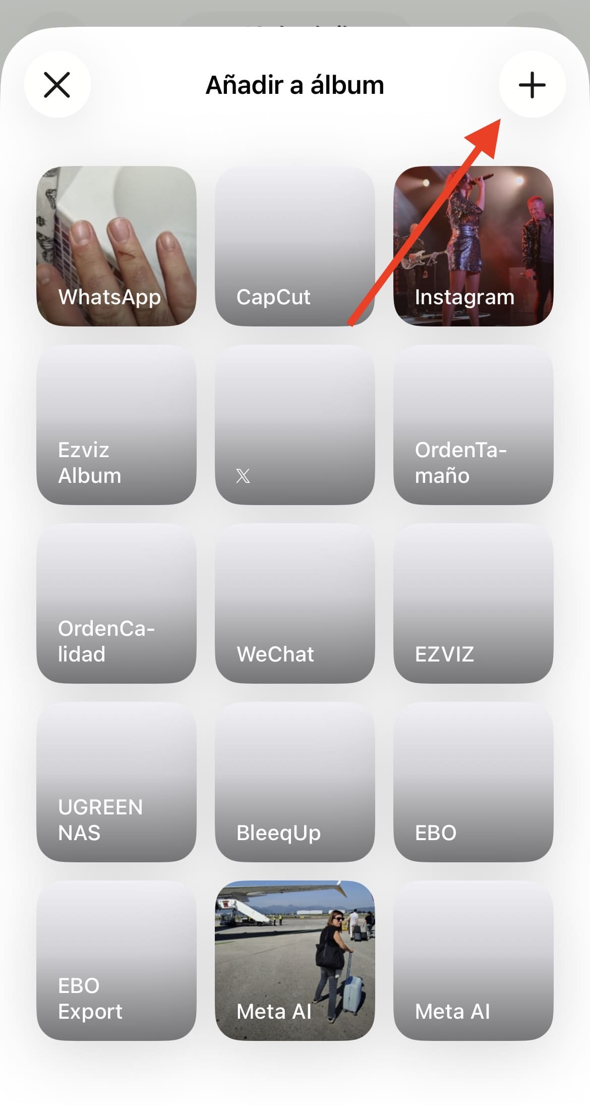c&oacute;mo crear un &aacute;lbum de fotos en iPhone