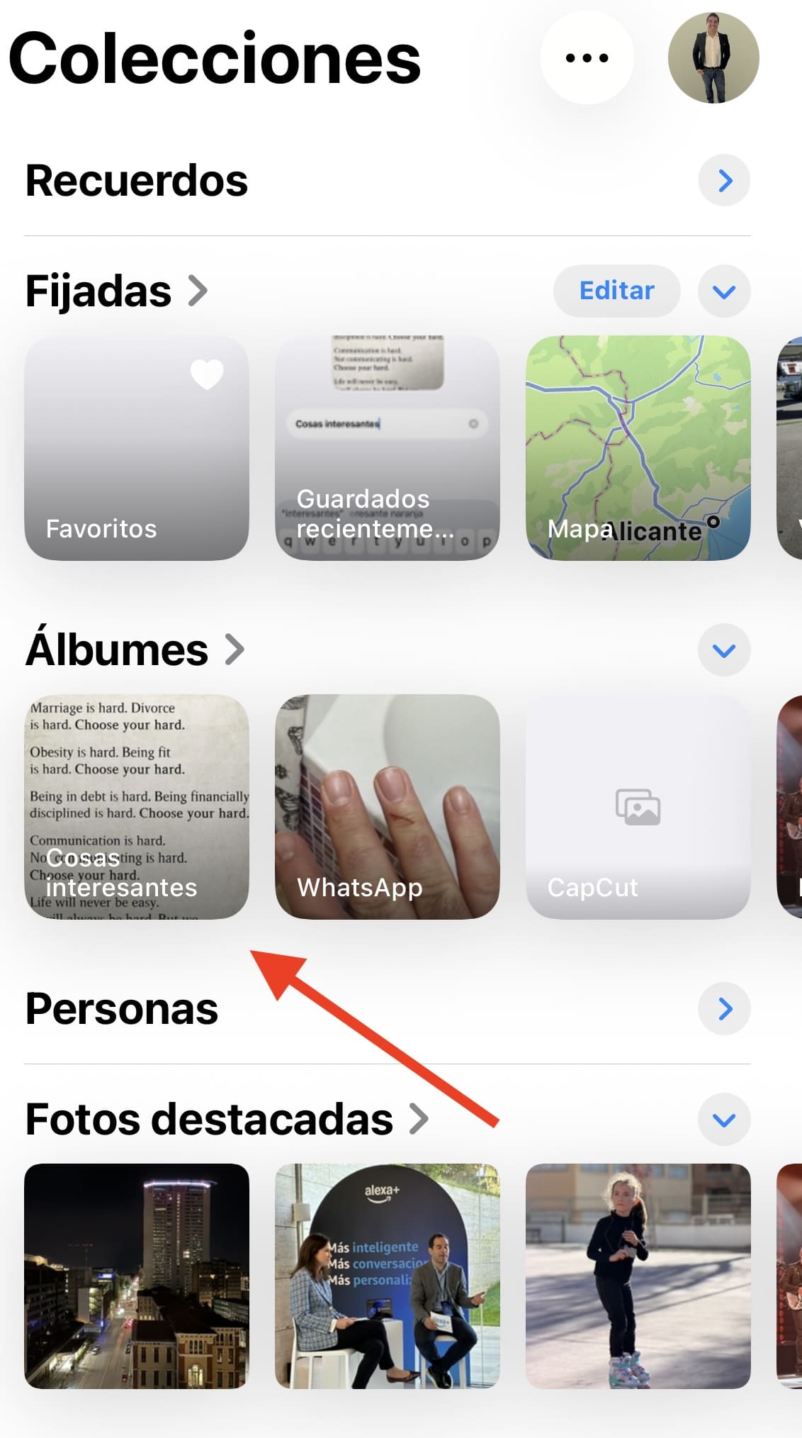 c&oacute;mo crear un &aacute;lbum de fotos en iPhone