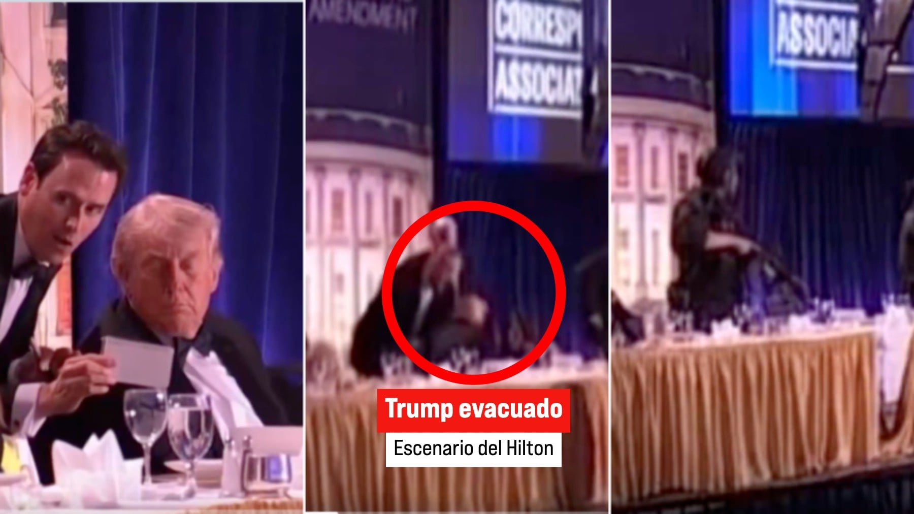 Trump evacuado de una cena con periodistas en Washington por un intento de atentado