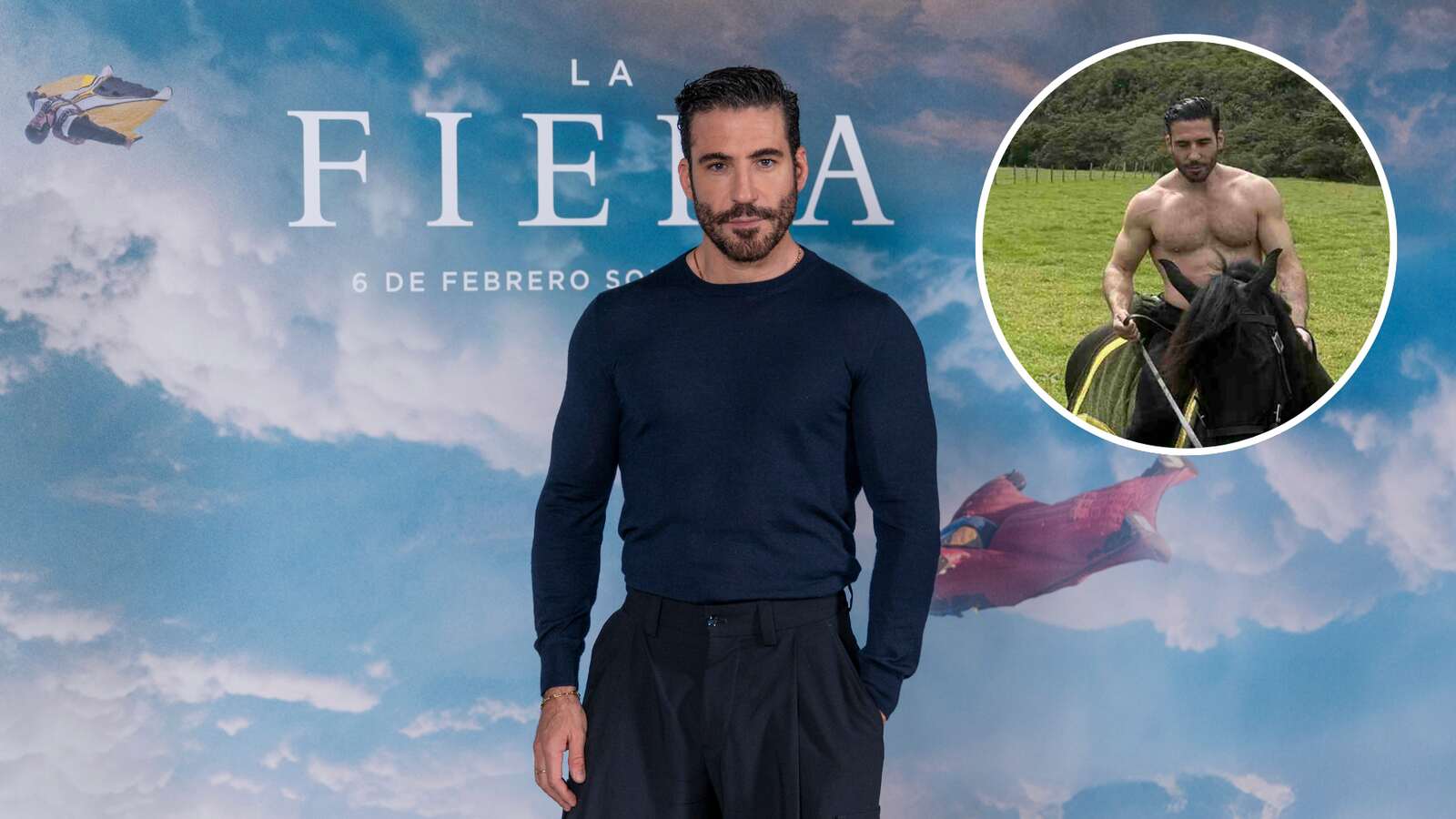 Miguel Ángel Silvestre incendia las redes: trotando sin camiseta en pleno rodaje en Colombia