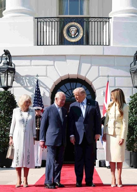Carlos III y Camilla con Donald Trump y Melania