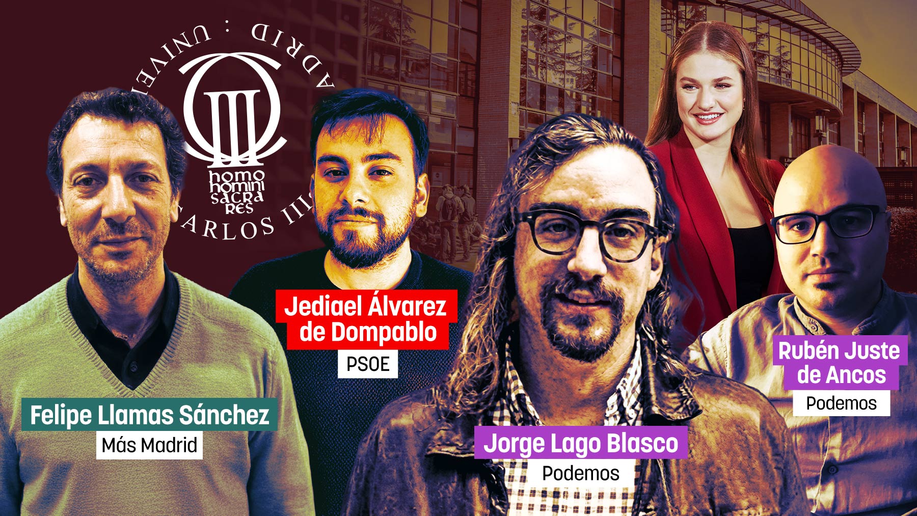 La carrera que cursará Leonor en la Carlos III tiene profesores de Podemos, Más Madrid y el diario de Escolar