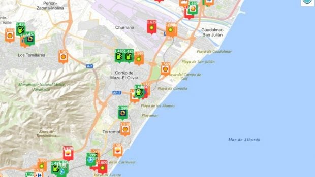 precio gasolina 30 abril Andaluc&iacute;a