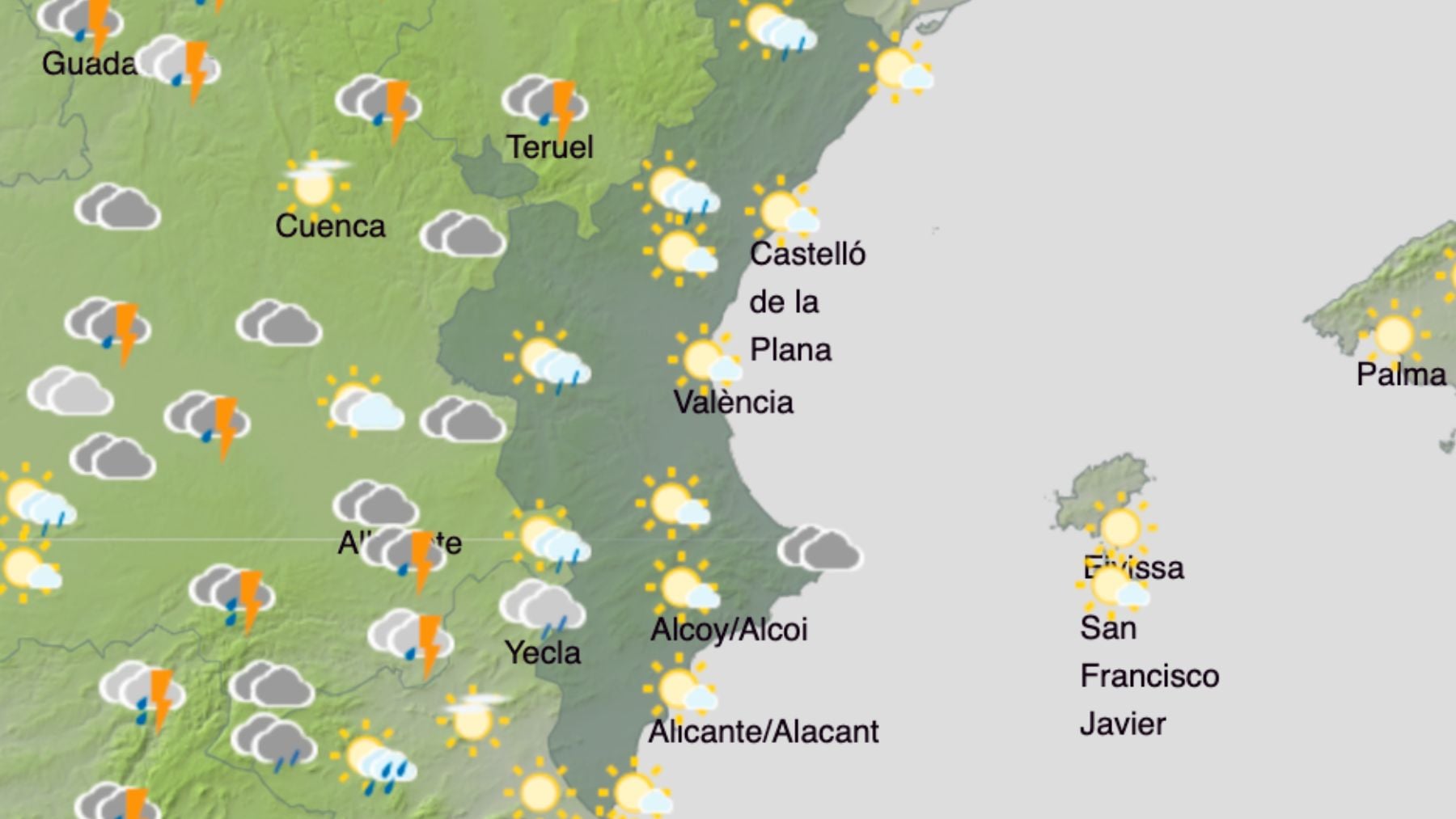 La AEMET lo confirma: lluvias y temperaturas en descenso en la Comunidad Valenciana