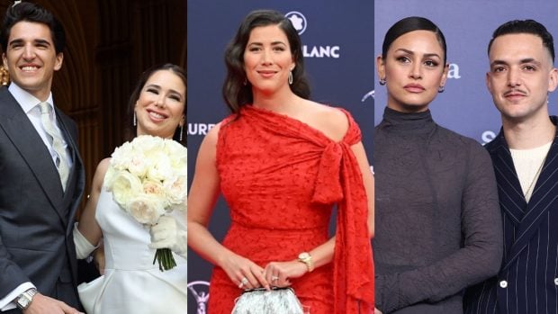 De izquierda a derecha. Javier Obreg&oacute;n y Eugenia Gil; Garbi&ntilde;e Muguruza y Roc&iacute;o Aguirre con C.Tangana. (Fotos: Europa Press)
