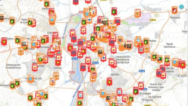 precio gasolina 3 mayo Andaluc&iacute;a