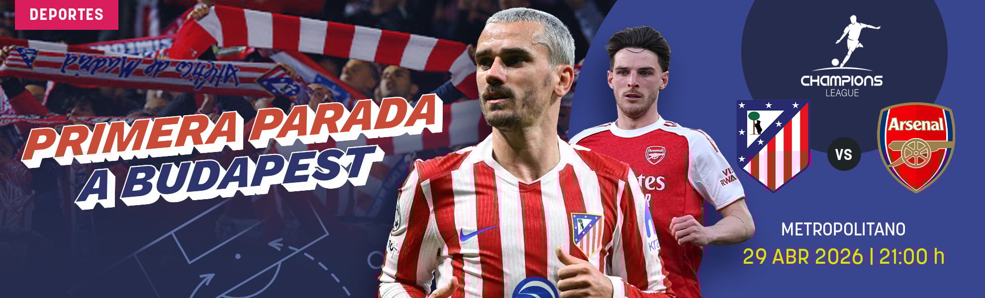 Atlético-Arsenal en Champions: primera parada a Budapest