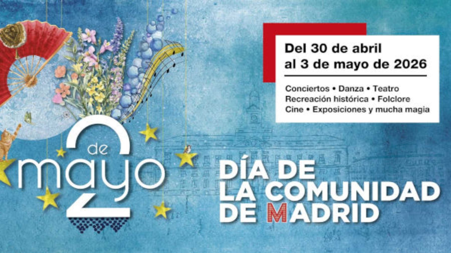 Programa completo de las fiestas del 2 de mayo de Madrid: fechas clave, conciertos, actividades y actos