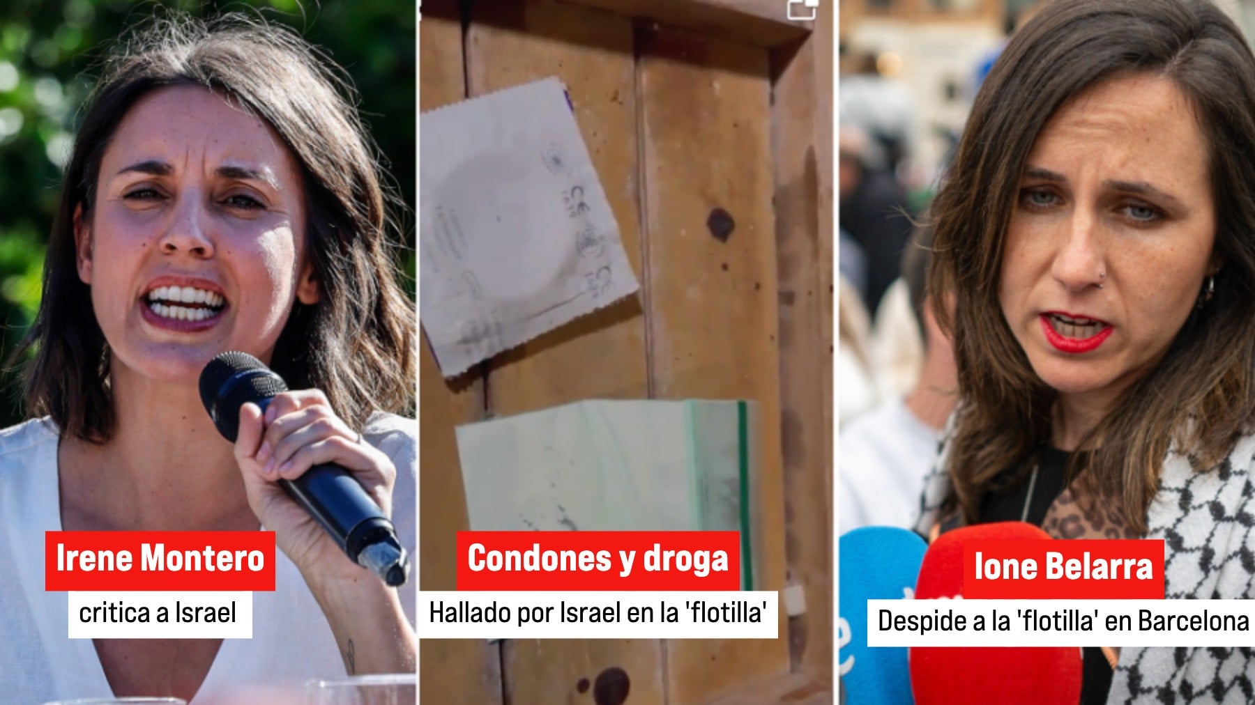 Israel encuentra condones y drogas en la