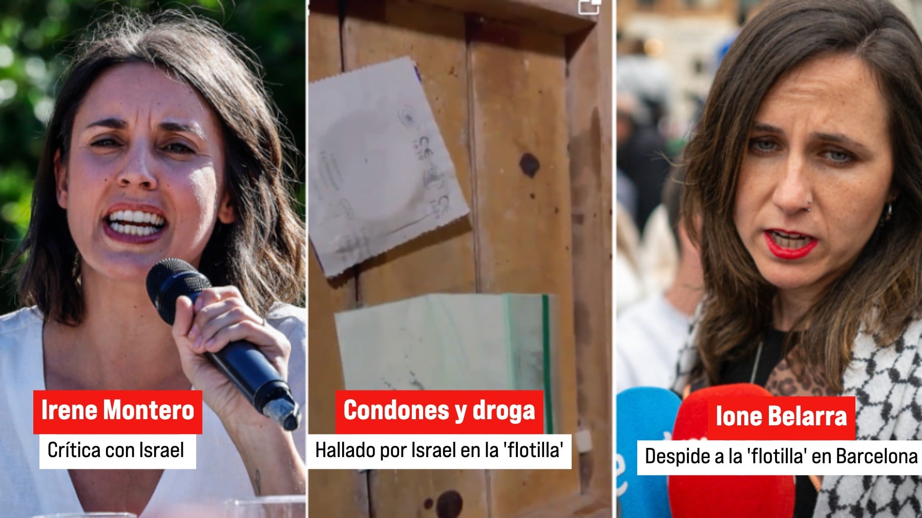 Israel encuentra condones y drogas en la