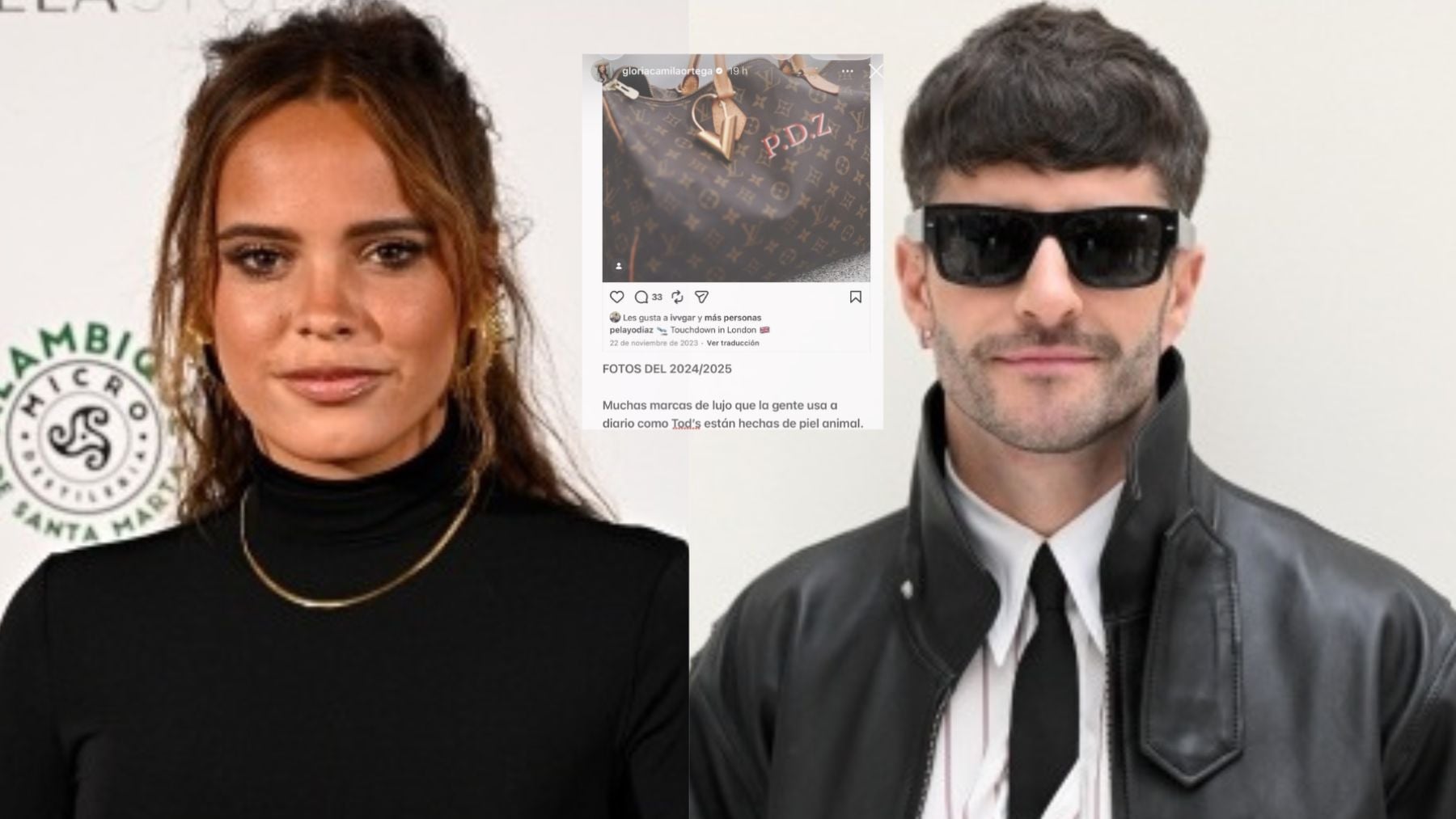 Gloria Camila acusa a Pelayo Díaz de incoherencia por declararse antitaurino y vestir pieles