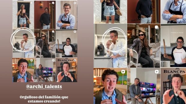 La prueba que demuestra que el cu&ntilde;ado de Mar&iacute;a Pombo sigue sus propios pasos en redes. (Fotos: Redes Sociales)