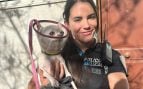 Atrapada llamas humo