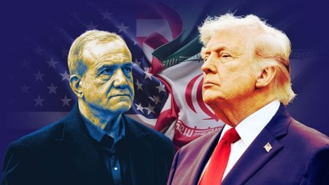 Trump y el presidente de Irán, Masoud Pezeshkian.