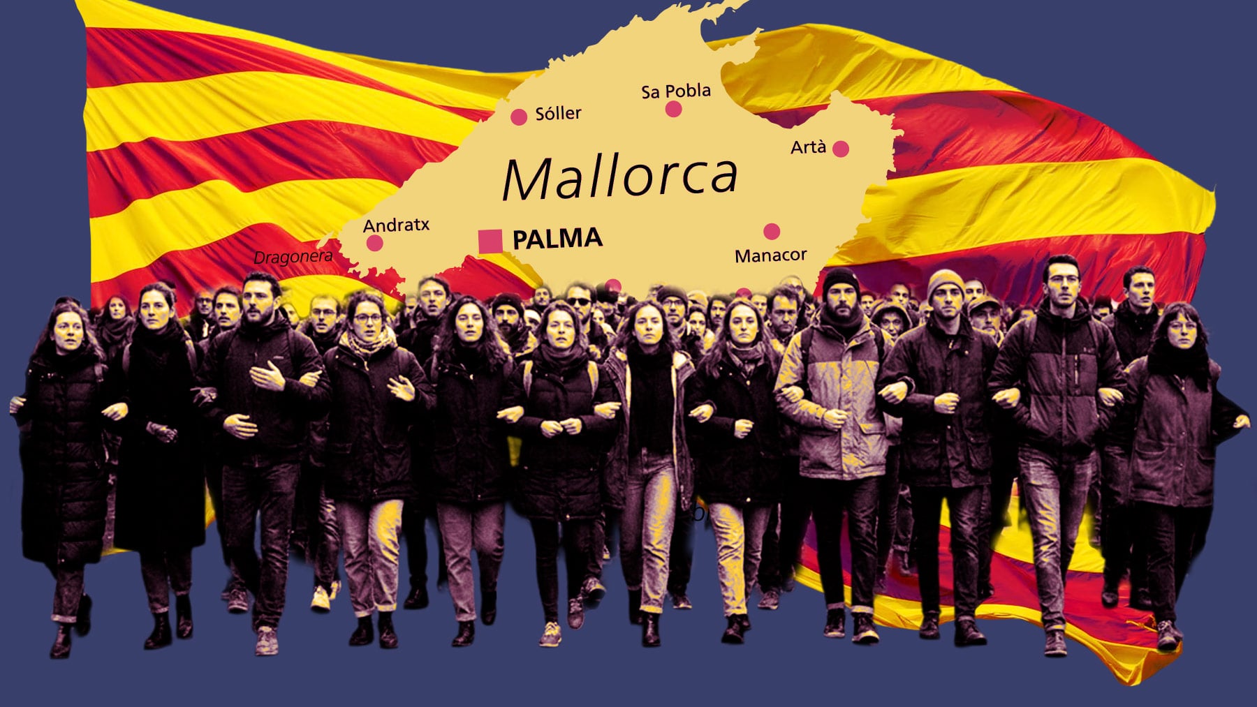 Aquelarre separatista este domingo en Palma para exigir mantener la imposición del catalán en Baleares