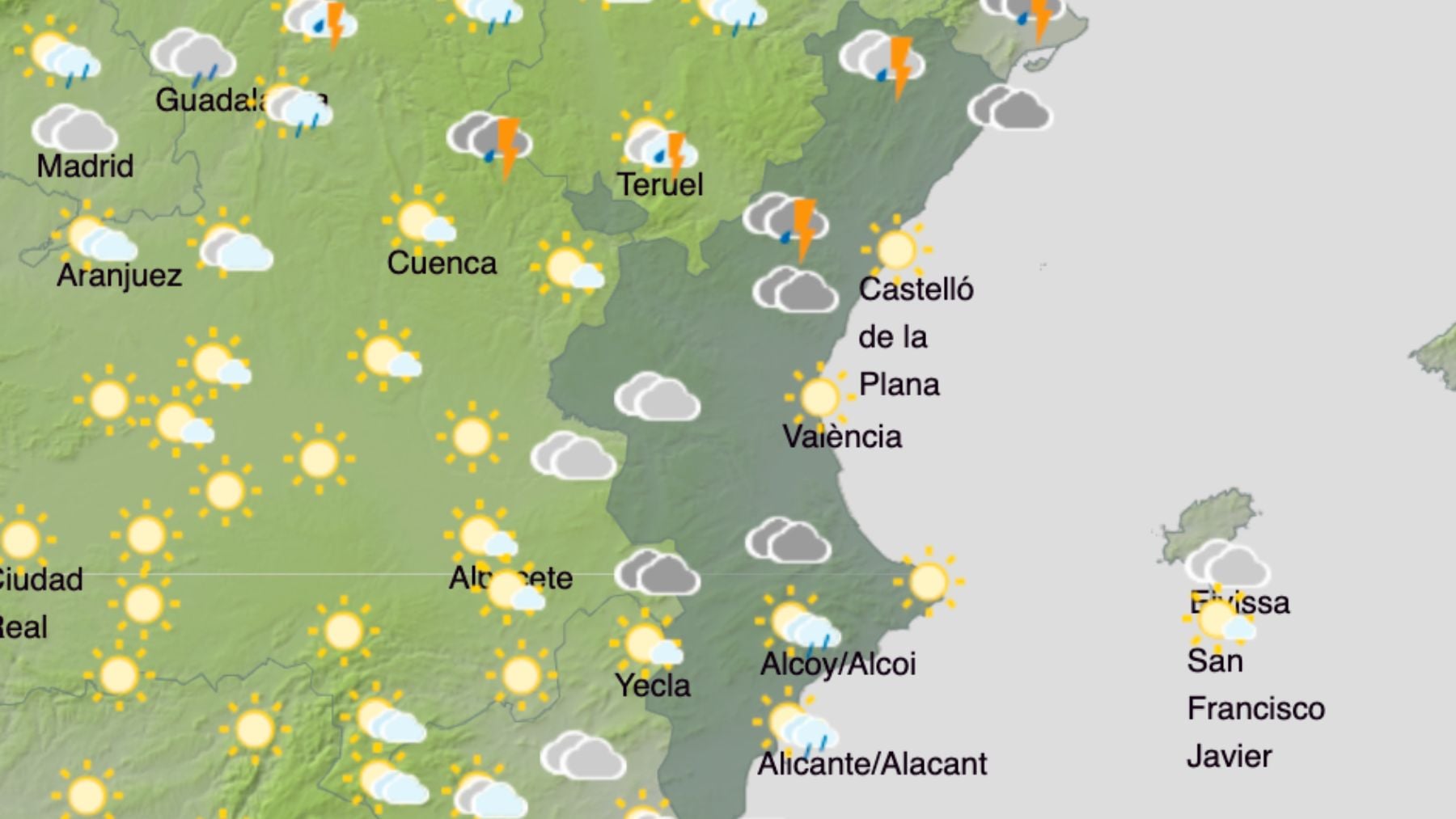 Alerta amarilla por lluvias en la Comunidad Valenciana: la AEMET confirma las zonas afectadas