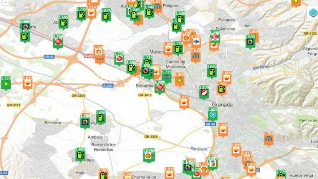precio gasolina 6 mayo Andaluc&iacute;a