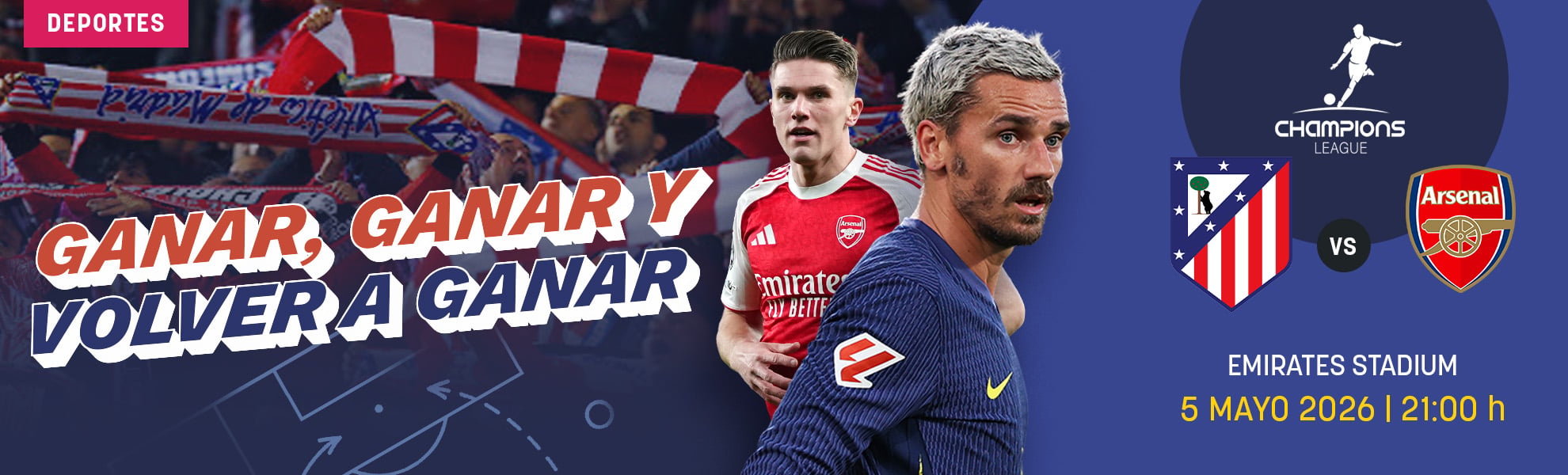 Arsenal-Atlético: Ganar, ganar, ganar y volver a ganar