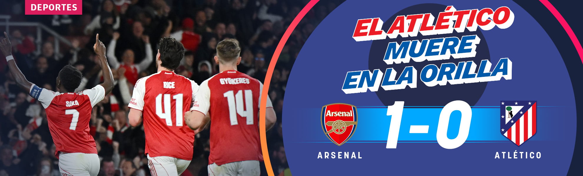 El Atlético muere en la orilla ante el Arsenal y se despide de la Champions