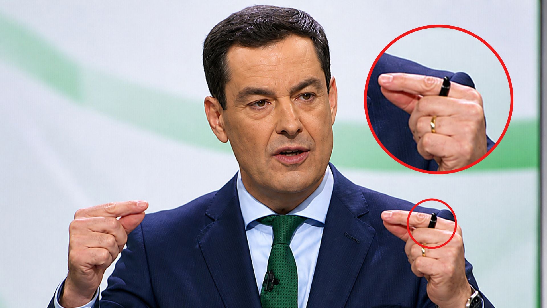 Qué es el misterioso anillo negro que llevaba Juanma Moreno en el debate electoral, qué utilidad tiene y cuánto cuesta