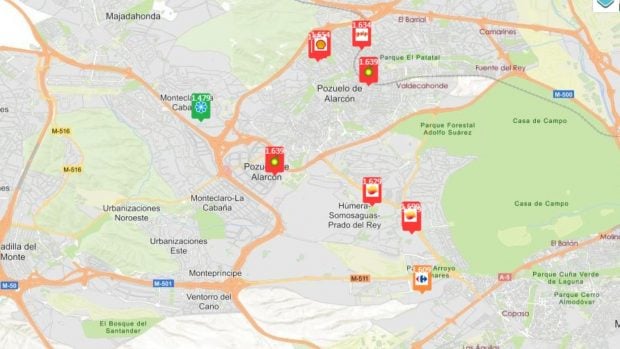 precio gasolina 10 mayo Madrid