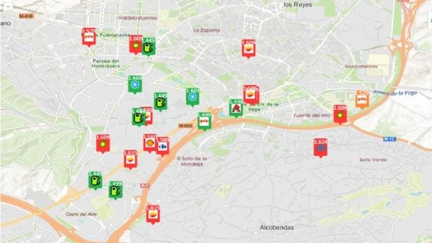 precio gasolina 9 mayo Madrid