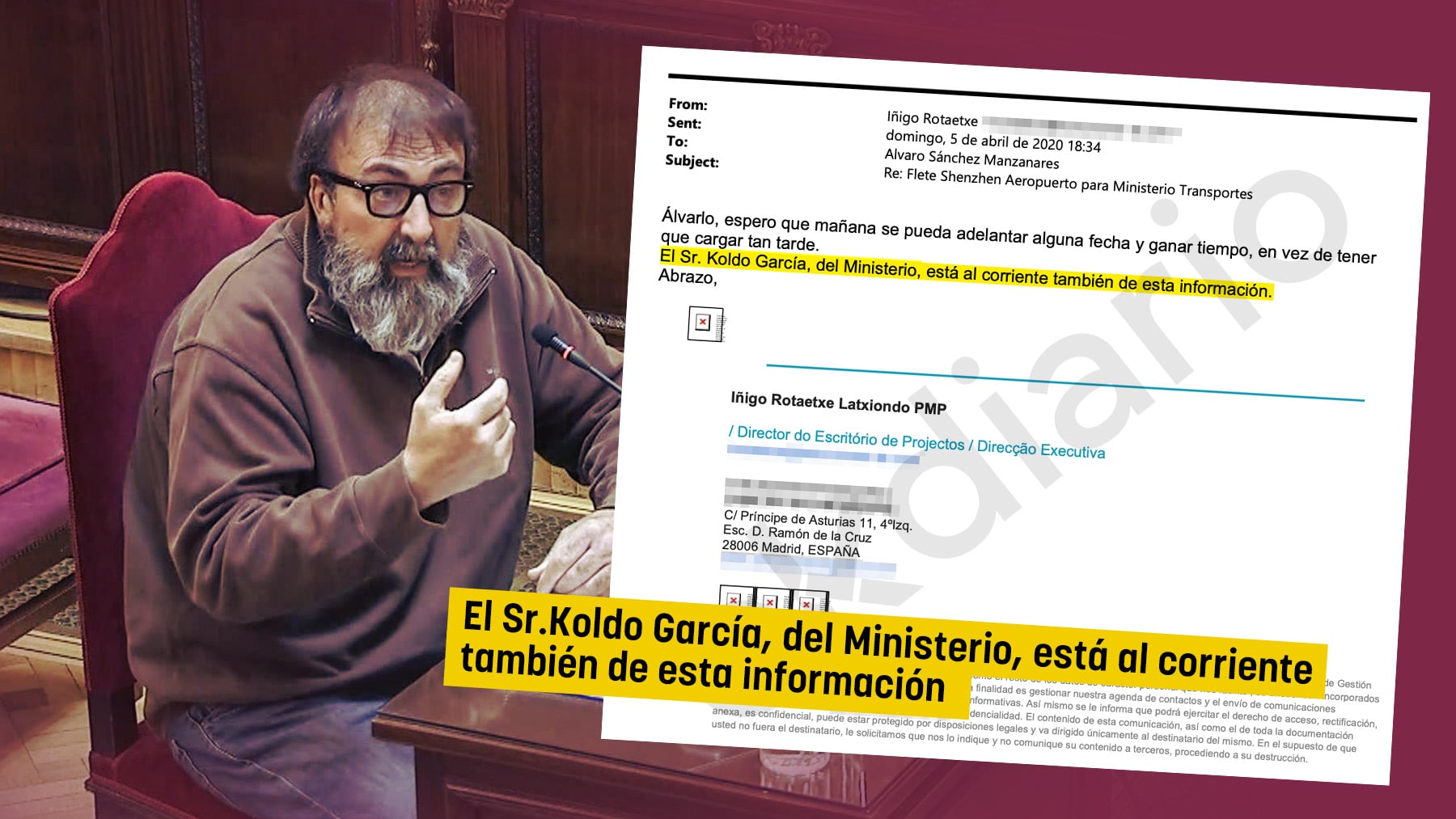 Nuevos emails demuestran que Koldo estaba al corriente de las negociaciones de Aldama con el Gobierno por las mascarillas