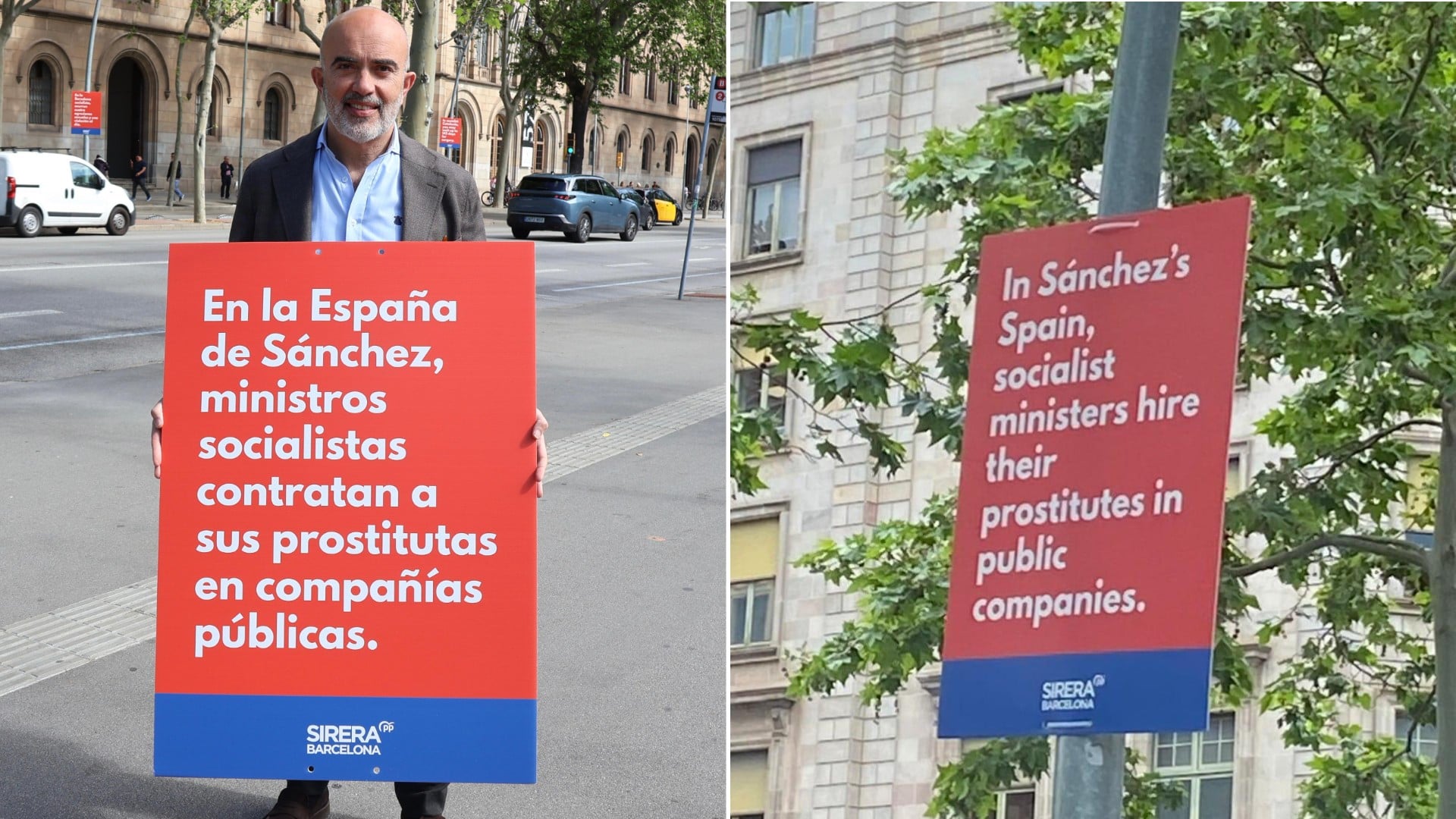 Campaña del PP barcelonés: En la España de Sánchez, ministros socialistas contratan a sus prostitutas en compañías públicas
