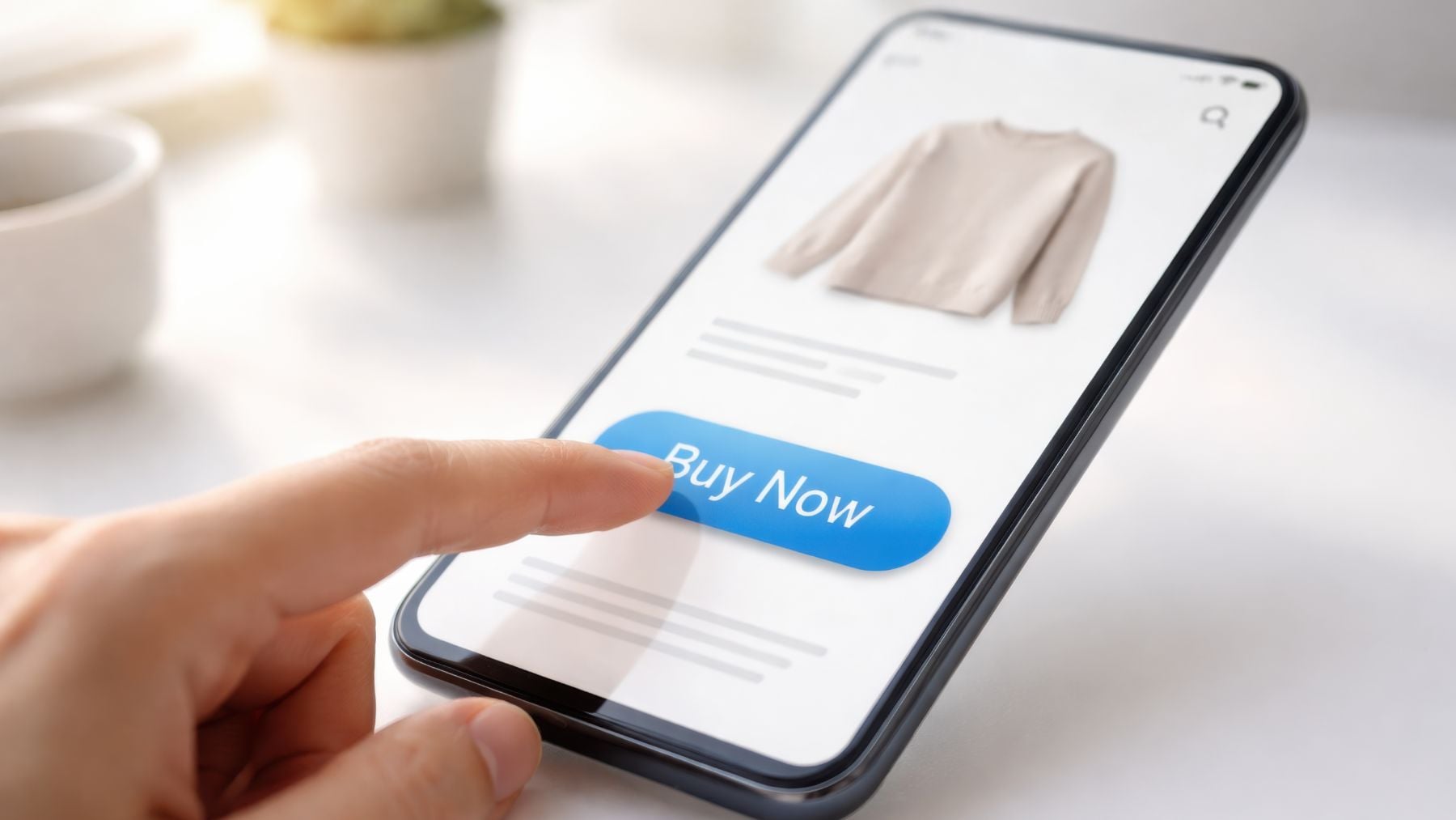 Shein promueve un modelo de negocio basado en la compra online de sus prendas. Generado por IA.