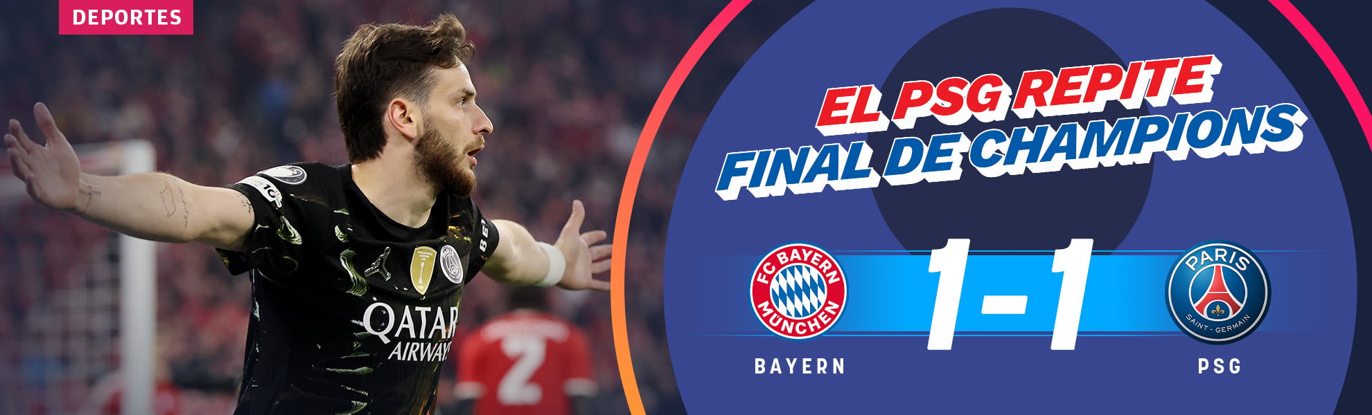 El PSG supera la trampa de Múnich, resiste ante el Bayern y repite final de Champions
