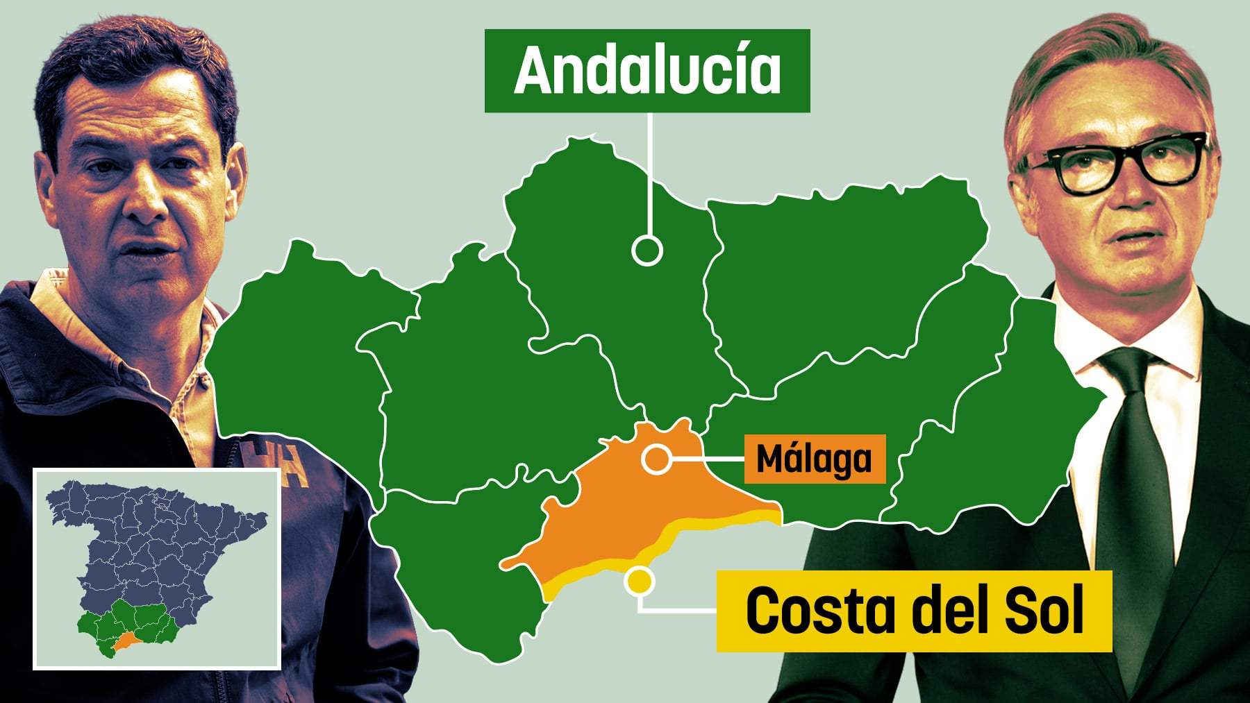 Empate técnico en la Costa del Sol: Moreno pelea con Vox el diputado que puede darle la mayoría absoluta