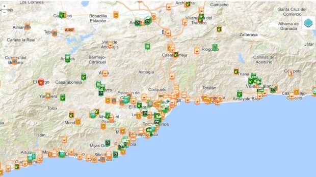 precio gasolina 9 mayo Andaluc&iacute;a