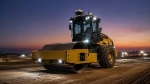 Inventan apisonadora autónoma con IA, apisonadora autónoma trabaja 12 horas sola, construcción e inteligencia artificial, Estados Unidos usa una apisonadora autónoma.