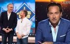 Juan y Medio junto a Pablo Motos en El Hormiguero e Iker Jiménez en Horizonte (Atresmedia/Mediaset).