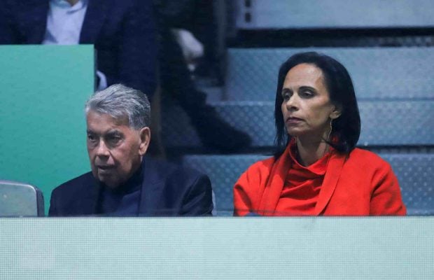 Manolo Santana y Claudia Rodr&iacute;guez en un torneo de tenis. (Foto: Europa Press)